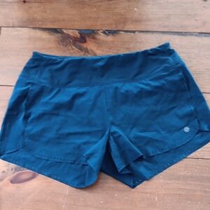 Athleta Dark Teal Run With It 3.5 Shorts Small
